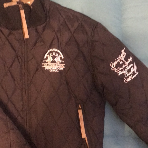 Rare Argentina Polo Team quilted down filled jacket. Genuine. Rare. Mint. Mens. - Picture 5 of 16